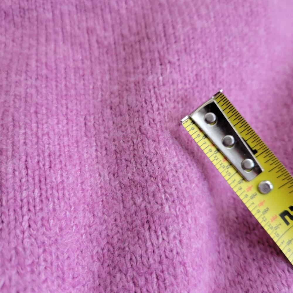 FOREVER 21 COMTEMPORARY Sweater cropped top purple scallooped slit arms cozy - Picture 5 of 13